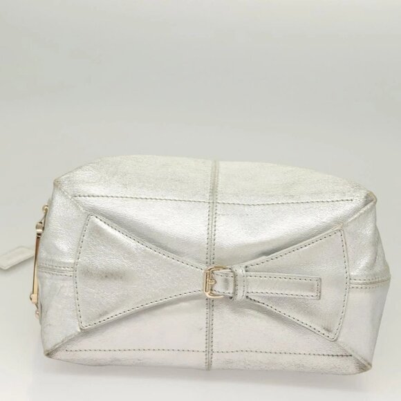 Jimmy Choo Shoulder Bag Leather Silver Gold Auth BA3827 - Picture 6 of 16
